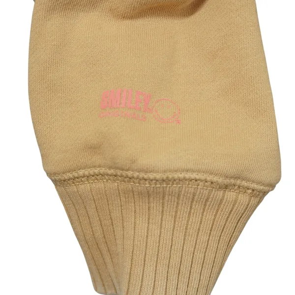 American Eagle Happiest Here Smiley Face Sweatshirt Tan Cozy Loungewear Casual‎ - Image 5