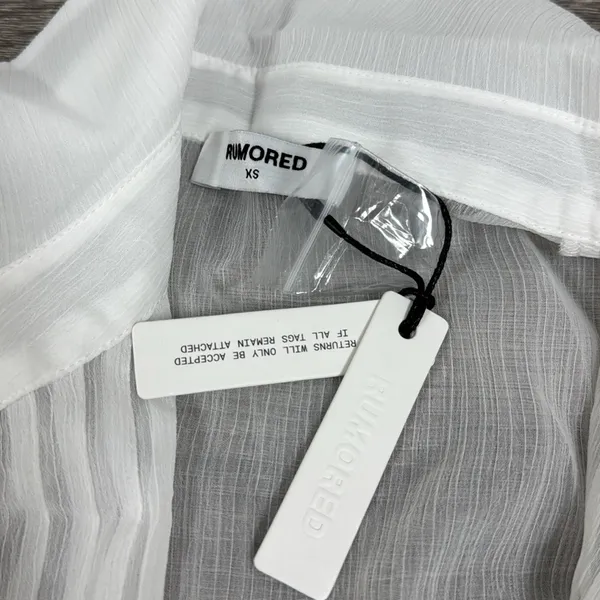 Rumored New York Minute White Size XS - Image 4