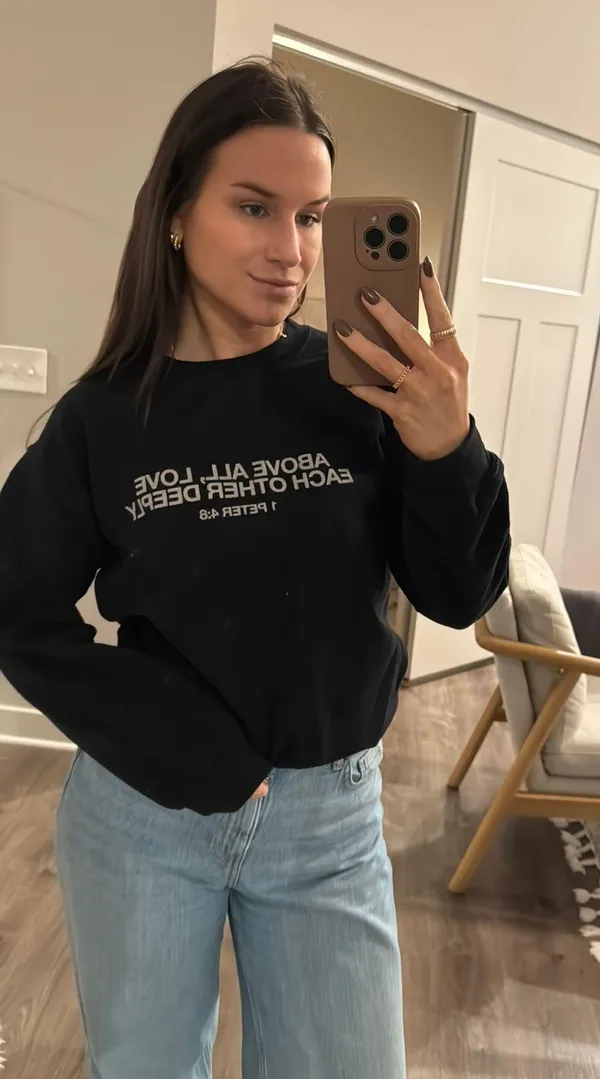 Black Crewneck Sweatshirt - Image 2