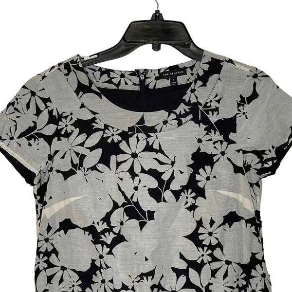 The Limited Dress Size Small Tan Black Floral Pink Bottom SS‎ Womens Silk Blend - Image 2