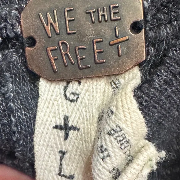 WE THE FREE Charcoal Grey Turtleneck Open Back/Tie back‎ Long Sleeve Size Large - Image 5