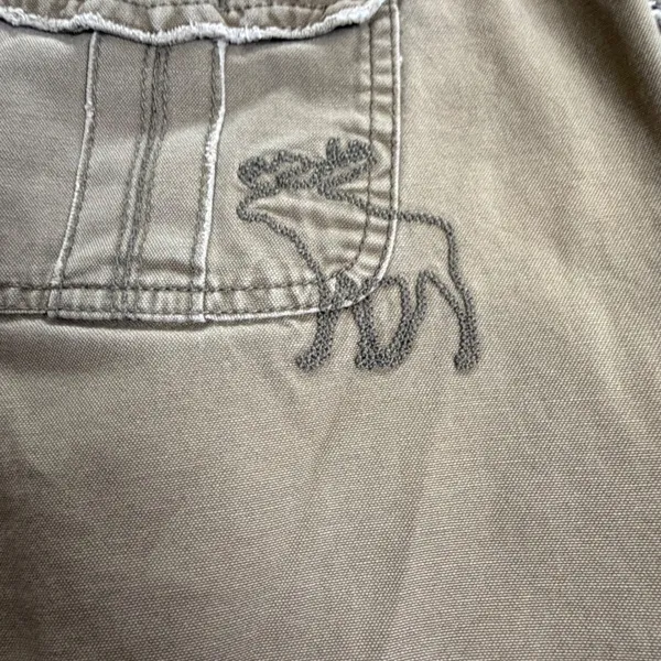 Abercrombie & Fitch Y2K women's green cargo utility cropped embroidered Size‎ 4 - Image 11