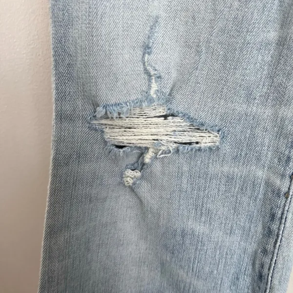 Citizens of Humanity Fleetwood High Rise Flare‎ Light Wash Raw Hem Jeans Sz 27 - Image 4