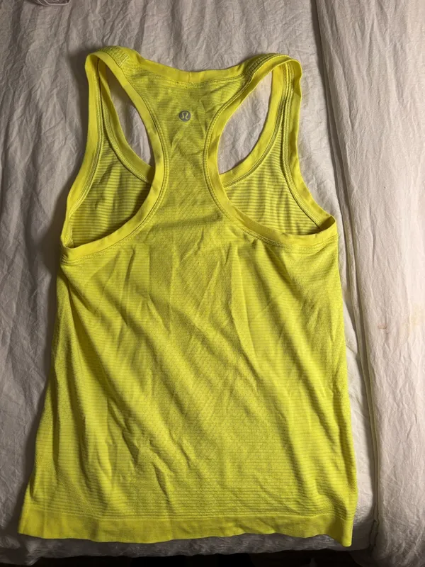 Bright yellow Lululemon racer back swiftly tank - Image 2