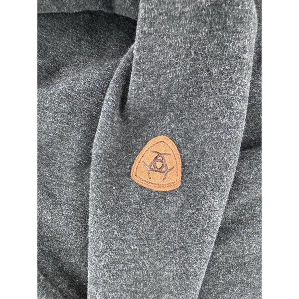 Ariat Real Elevated Hoodie Women’s Sz XL Fleece Leather Trim Henley Sweatshirt - Image 16