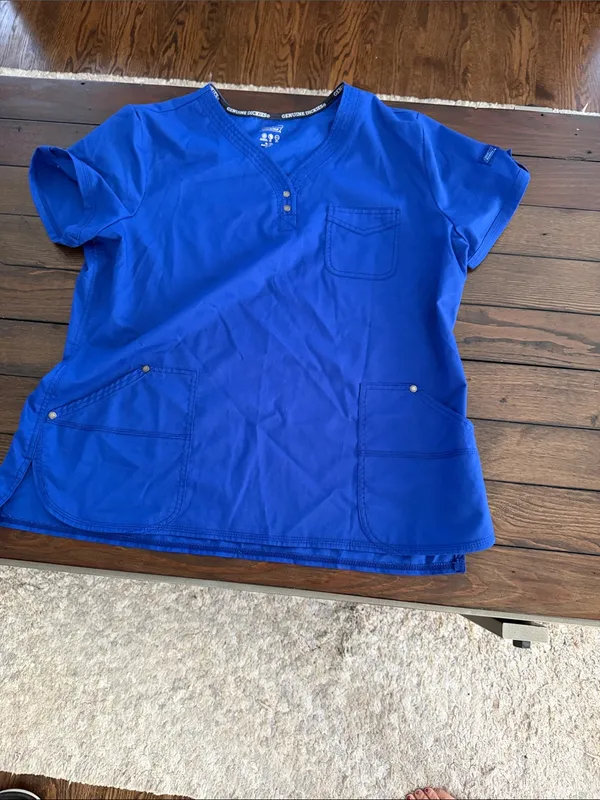 Dickies WonderWink Women's V-Neck Tunic Top in Royal Blue - Image 7