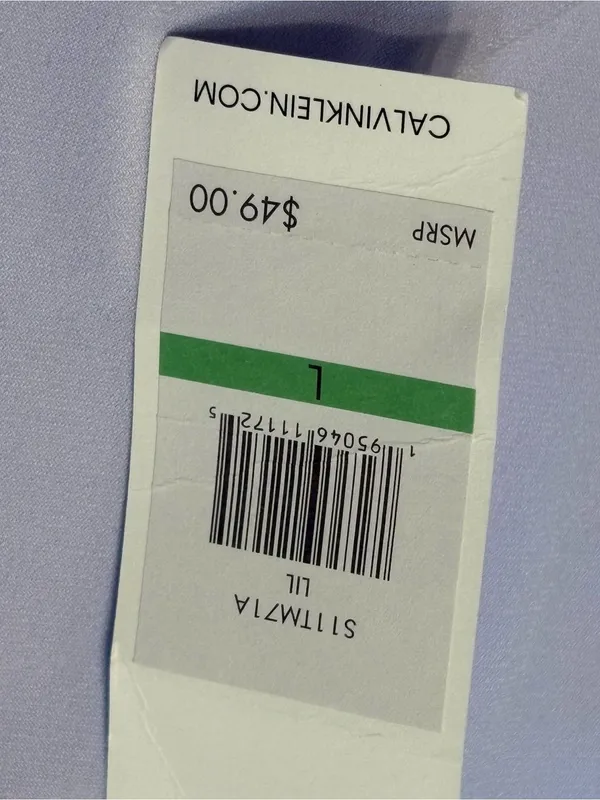 Calvin Klein Lilac Puff Sleeve Short Sleeve Top NWT size Large - Image 7
