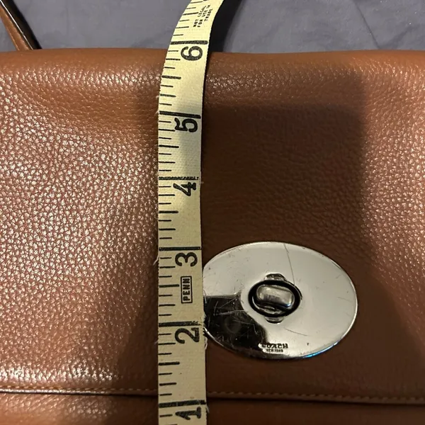 Coach light brown Crossbody Shoulder Bag Pebble Leather - Image 12
