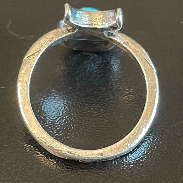 The Moon Turquoise stone moon ring size 4 - Image 5