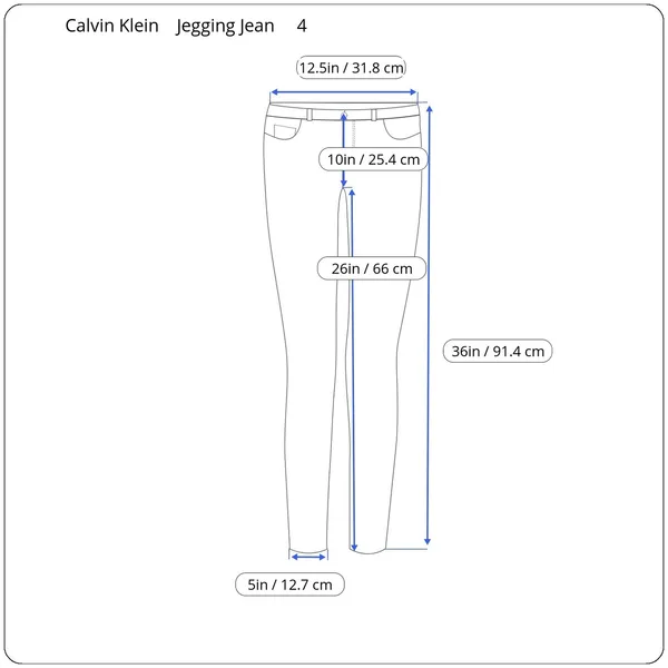 Calvin Klein Womens Jeans Size 4 High Rise Jegging Black Classic Minimal Stretch - Image 11