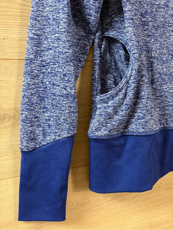 Lucy Activewear Blue Funnel Neck Cardio Pullover XS - Image 4