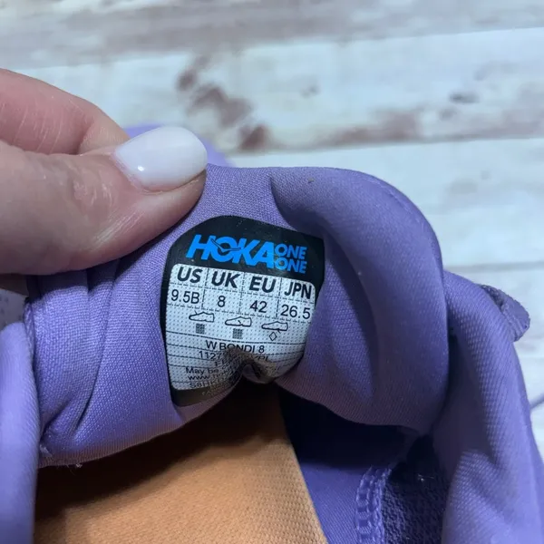 HOKA ONE ONE Bondi 8 Max Women's Size 9.5B Running Sneakers Shoes Purple Blue - Image 5