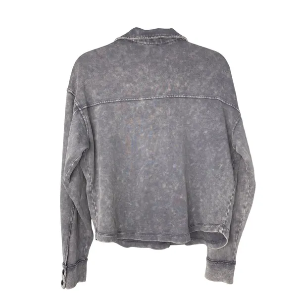 Evereve Ana Pocket Sweatshirt Washed Purple Gray XS Lounge Casual - Image 3