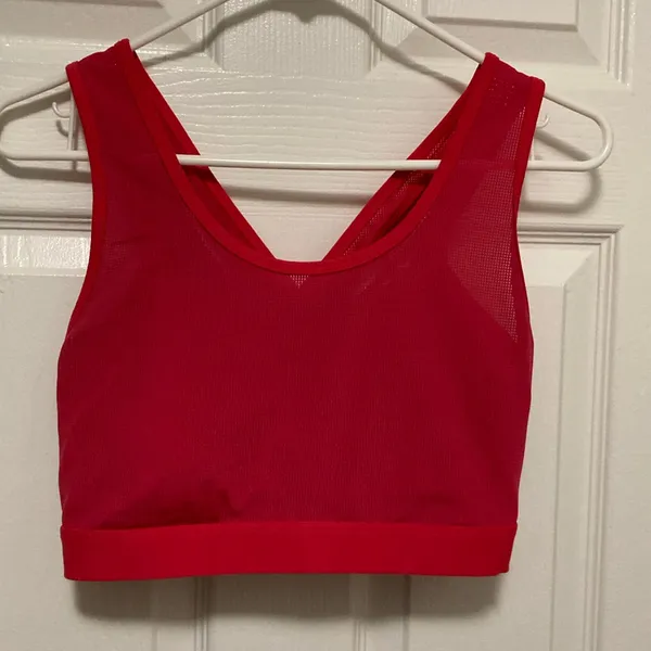 Fabletics Faye Red Strappy High Impact Sports Bra - Image 3