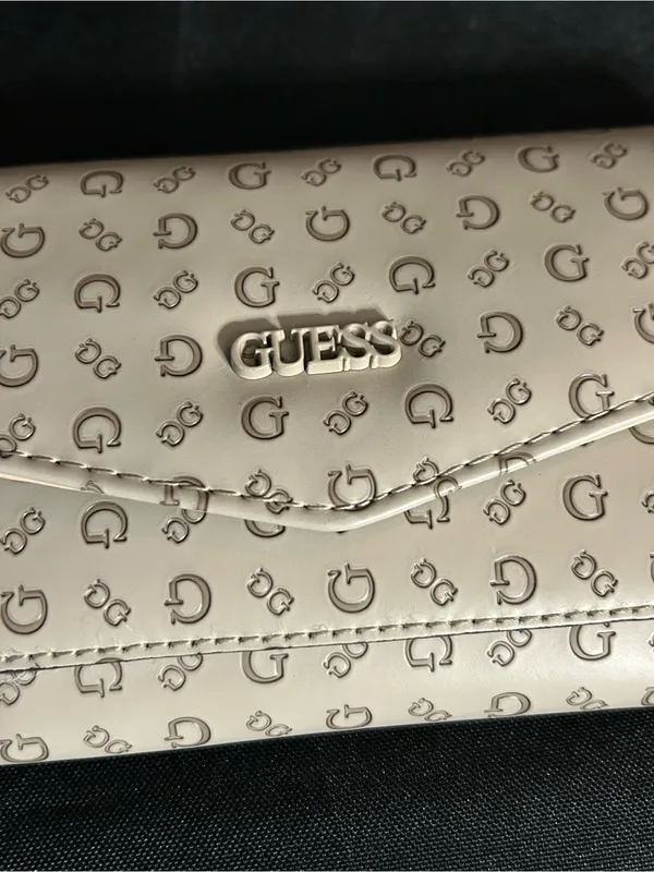 Guess Women’s Cream Logo Print Clutch Wallet - Image 5