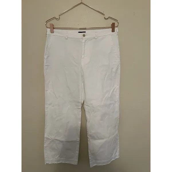 ATM ENZYME WASH CROPPED BOYFRIEND PANT Size 6‎ White - Image 4