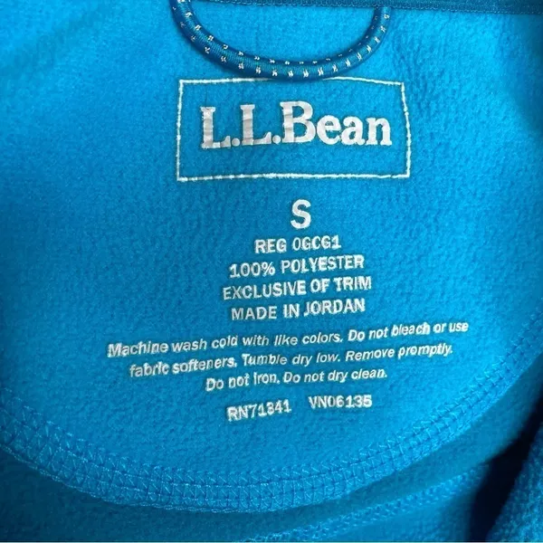 L.L. Bean polartec jacket‎ blue size small - Image 5