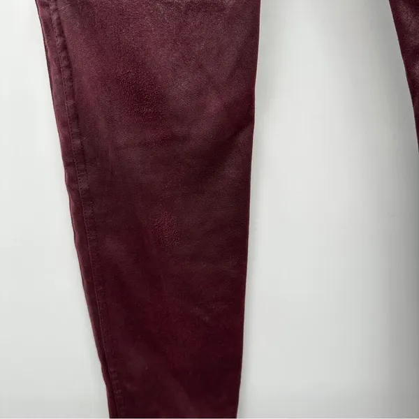 Free People Midnight Burgundy Faux Suede High Rise‎ Ankle Leggings Size S - Image 10