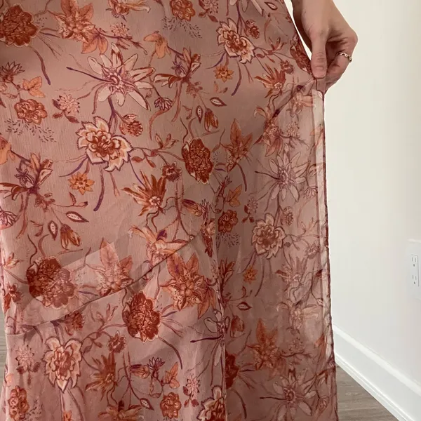 Dress Forum Lavender Orange Floral Dress - Image 5