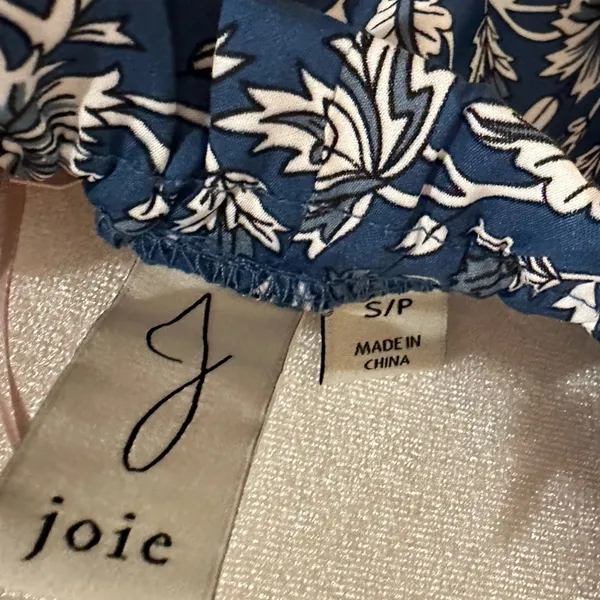 Joie Short Sleeve Cottage Prairie Print Cropped Top S - Image 8