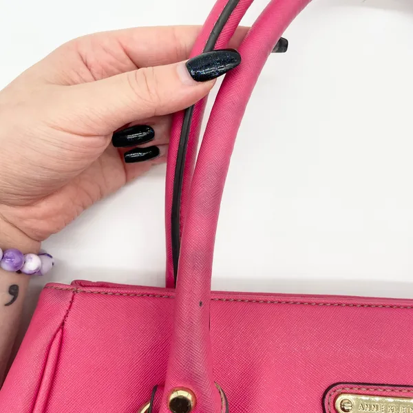 Anne Klein Satchel Shoulder‎ Bag Girly Pink Satchel Y2K Polished Elle Coquette - Image 6