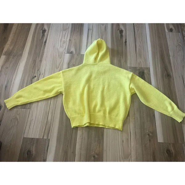 AQ-SPORT Women’s Knit Hoodie Sweater Yellow Size M - Image 7