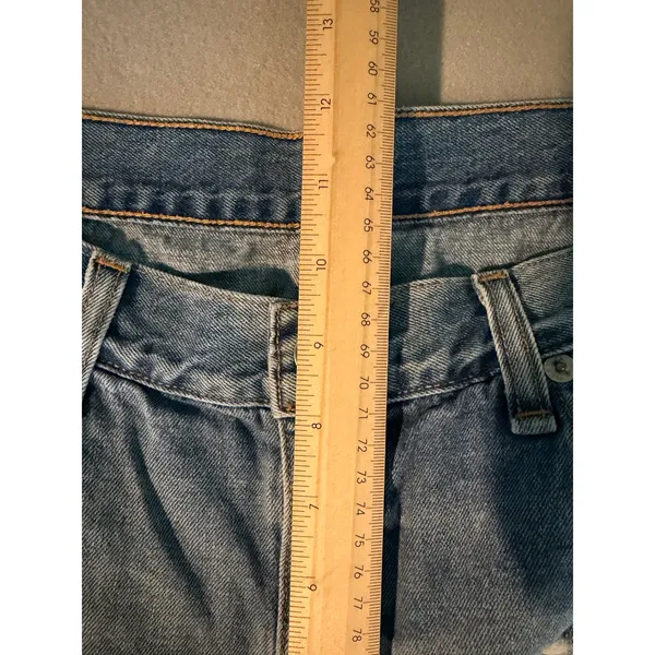 Rag & Bone Jean Shorts Gunner Distressed 30 Blue Raw Hem Cut Off Premium Denim - Image 10