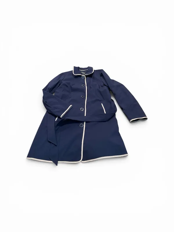 DENNIS BASSO navy water resistant trench - Image 2