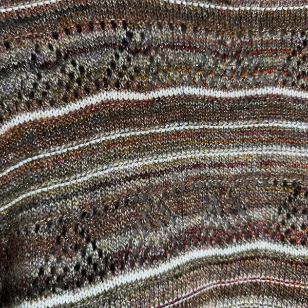 Alfred Dunner Open Front Sweater Cardigan Neutral Tone Women’s Sz Large Metallic - Image 5