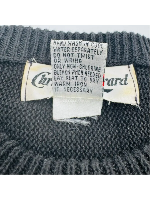 1980’s Christine Gerard Black Gold Sequin Beaded Embellished Sweater Size S - Image 4