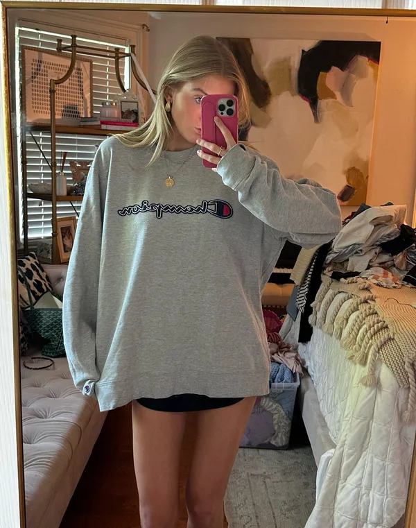 Champion Grey Sweatshirt Crewneck - Image 2
