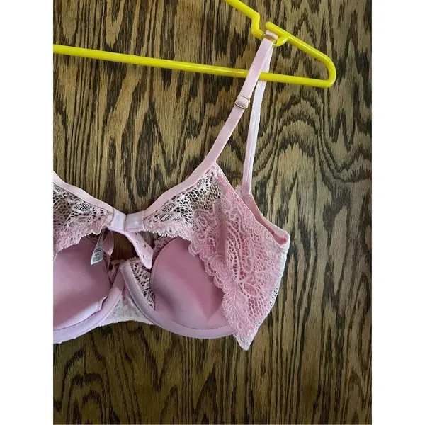 Very Sexy Victorias Secret Cup And Wings Pink Bra Push Up Without Padding 36C - Image 6