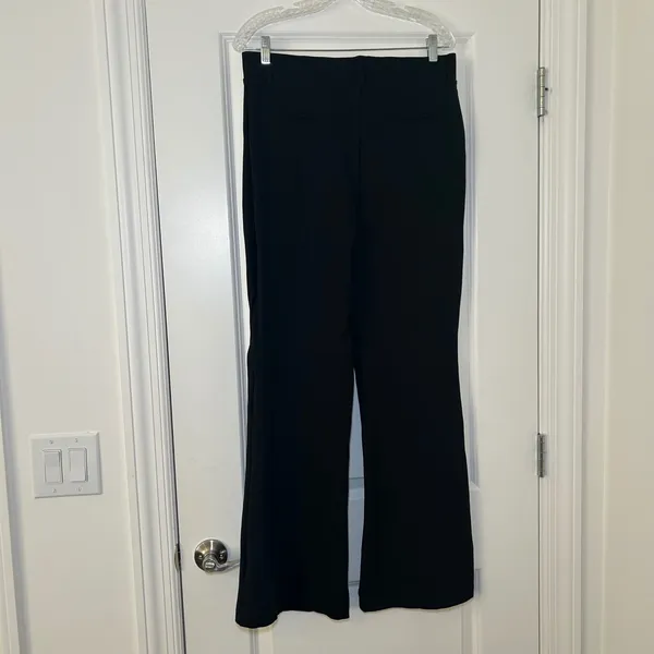 Quince Ultra-Stretch Ponte Flare Leg Pants black women's large office comfy - Image 5
