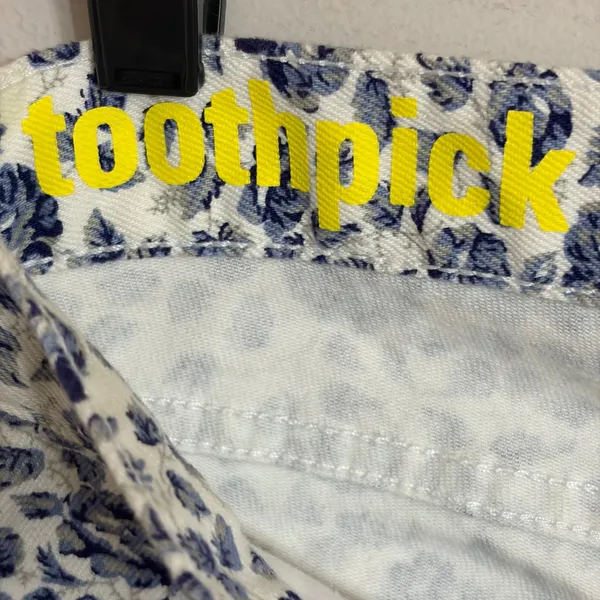 J.Crew Factory Toothpick Ankle Jeans 28 Blue White Floral Super Skinny 82835‎ - Image 7