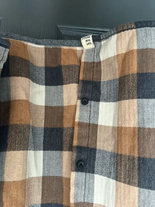 Vans Brown and Cream Plaid Flannel Shirt - Image 3