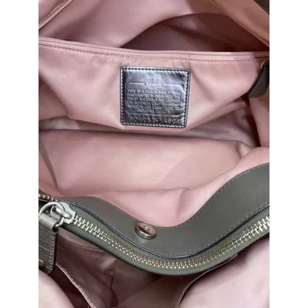 COACH Animal Embossed Leather Gray Shoulder Bag - Image 15