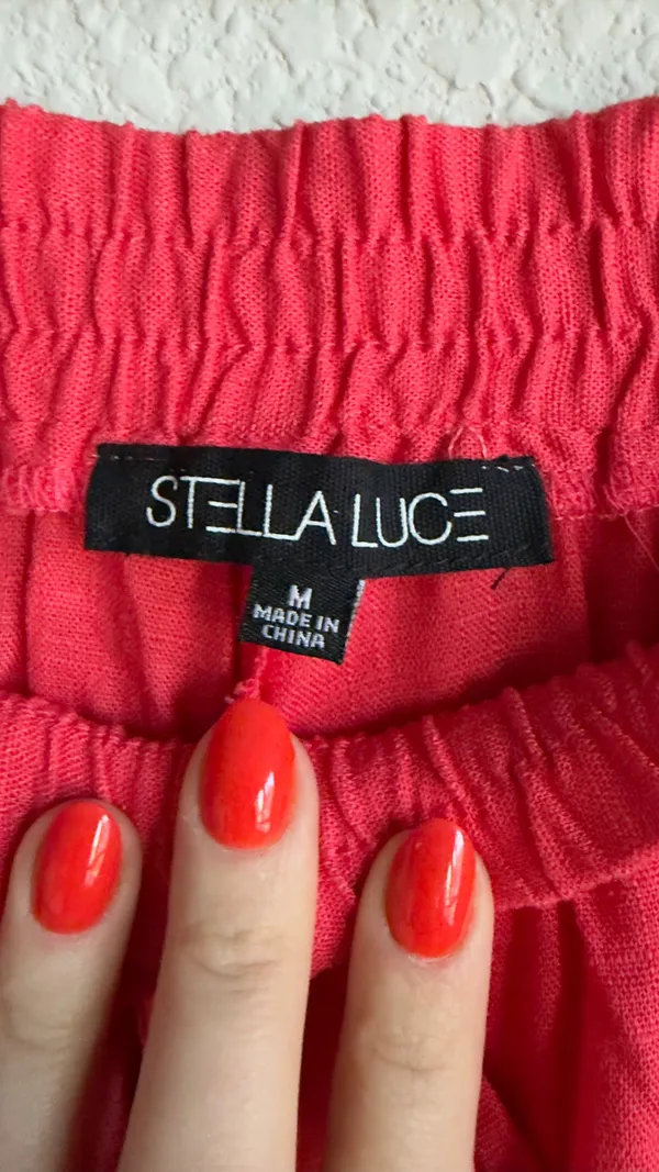 Stella Luce Red Wide Leg Pants Size Medium - Image 6
