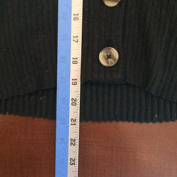 Madewell Shrunken ribbed cardigan sweater black - Image 3