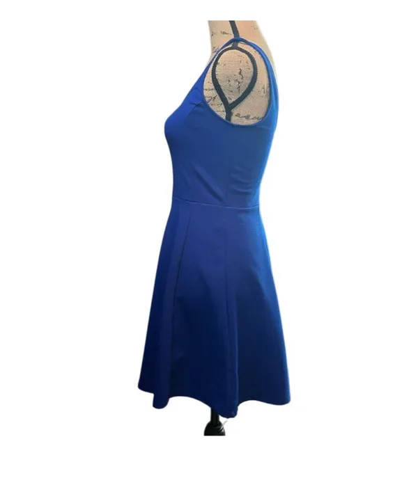 H&M Royal Blue Sleeveless Fit-and-Flare Minidress - Image 5
