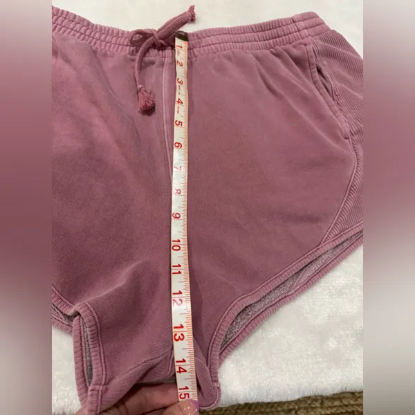 PINK Victoria's Secret Sweatshort Acid Wash Mauve Athletic Shorts‎ Size XL - Image 8