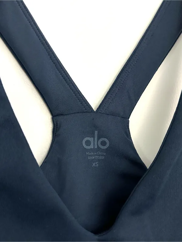 ALO Yoga Navy Airbrush Real Bra Tank Size XS - Image 8
