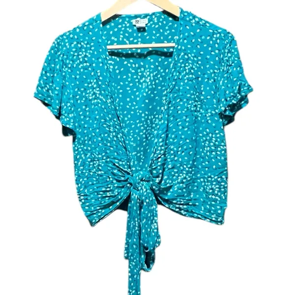 Billabong Wild Gaze Wrap‎ Top Seagreen Size small - Image 4
