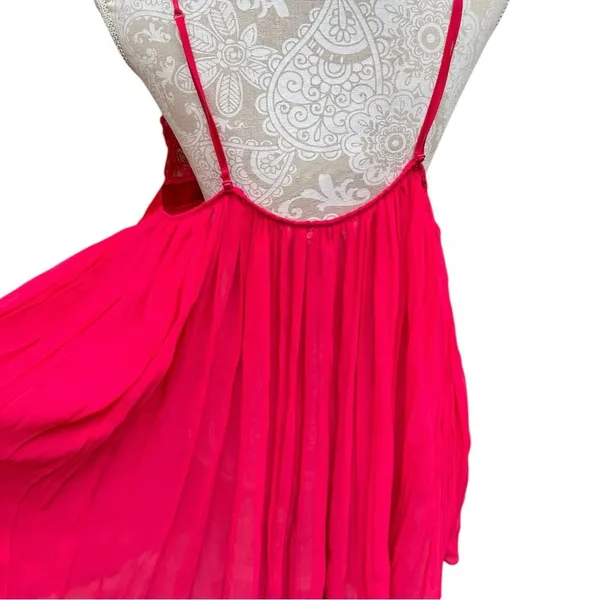 Victoria's Secret Red Lace Satin Bow Babydoll Chemise XL Lingerie Chiffon - Image 15