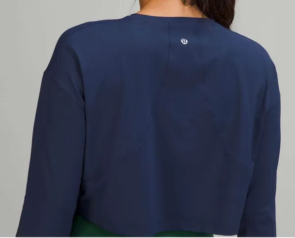 Lululemon Muscle Love Long Sleeve Shirt Cropped - Night Sea - Image 3