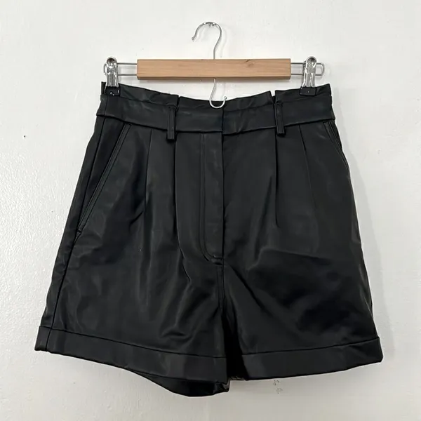 EXPRESS faux leather high rise short EUC - Image 2