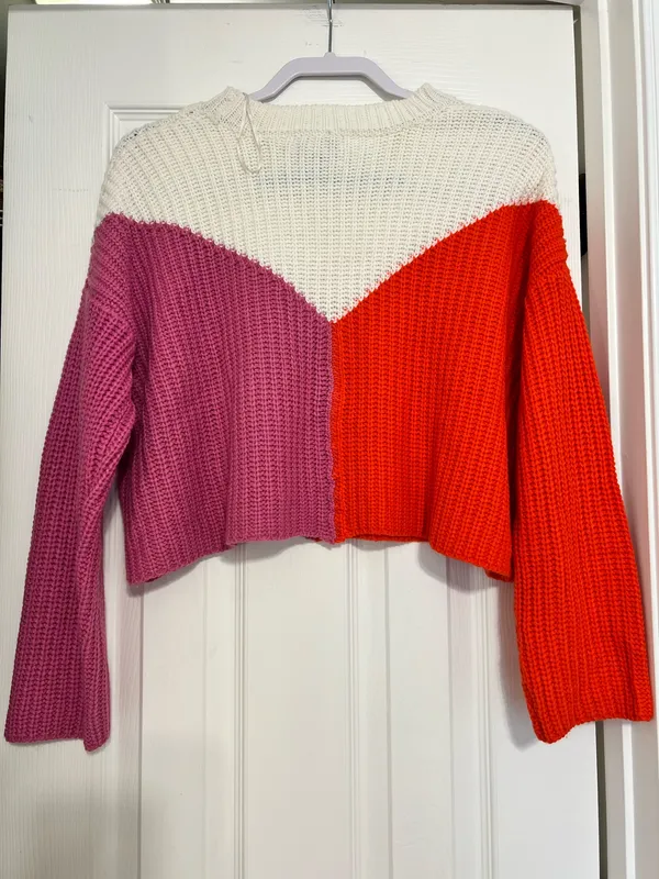 Sincerely Jules Red and purple cropped sweater - Image 2