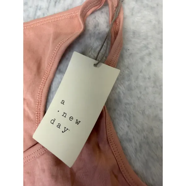 A New Day Womens Racerback Tank Top Peach Pink Sleeveless Scoop Neck Medium NEW - Image 3