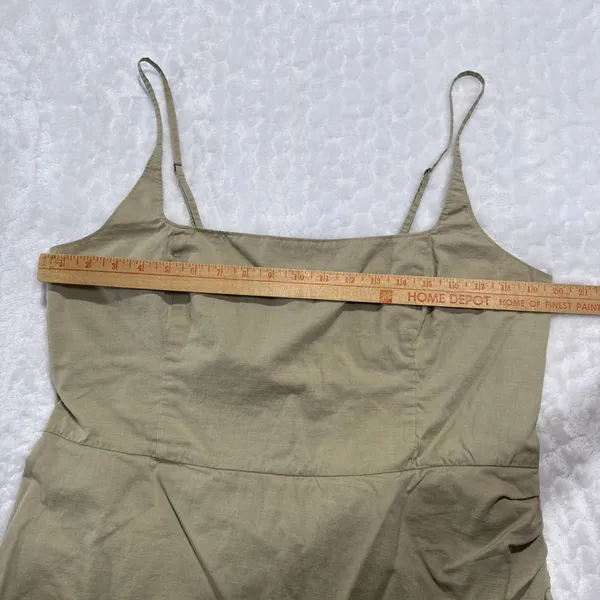 Abercrombie & Fitch Wrap Mini Dress Greenish Tan Womens XL Tall Summer Beach - Image 8
