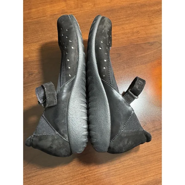 Naot Matua Suede Patent Mary Jane Size 38 US 7-7.5 Black Comfort Shoe - Image 6