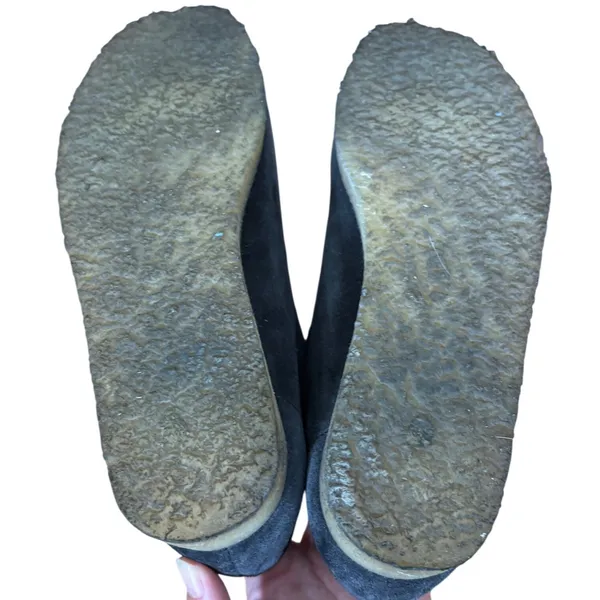 Clarks Originals Wallabee Navy Blue Suede Crepe Sole Moccasin Lace Shoes Women 9 - Image 5